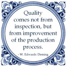 quality kwaliteit inspection improvement production process william edwards deming lean